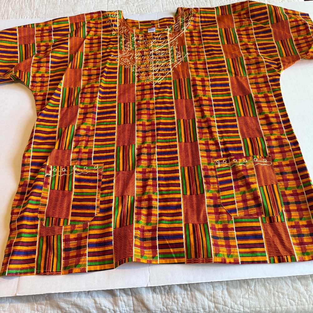 Multicolor Kente Dashiki Shirt/Dress